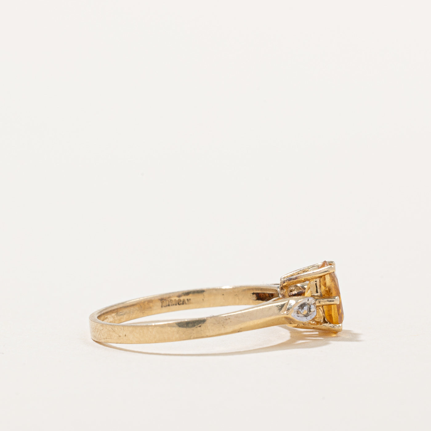 Citrine & Diamond Ring | 0.30ct, 0.01ctw | SZ 5 |