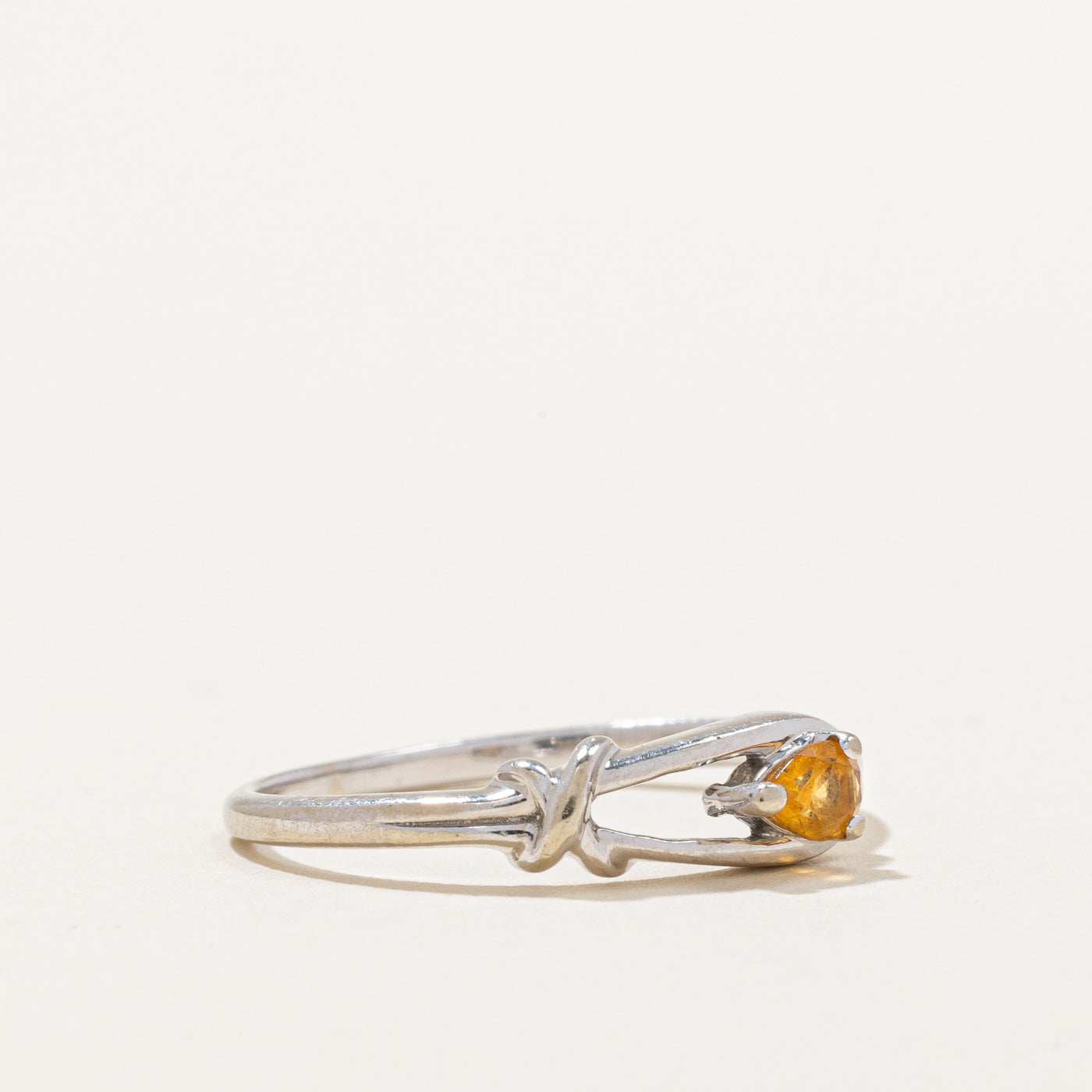 Citrine Knot Ring | 0.12ct | SZ 6.5 |