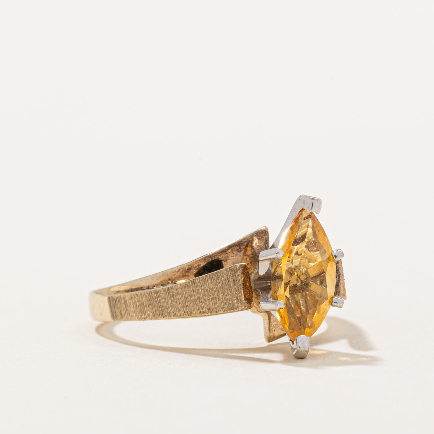 Bague Citrine Sertie Haut | 1,00 ct | Taille 6 | 