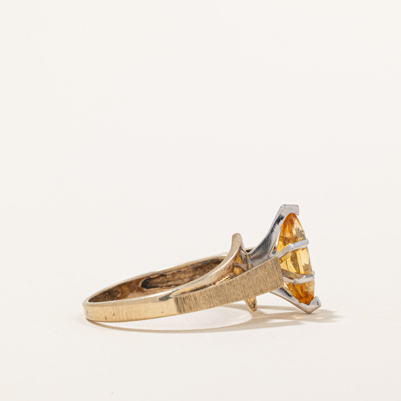 Bague Citrine Sertie Haut | 1,00 ct | Taille 6 | 
