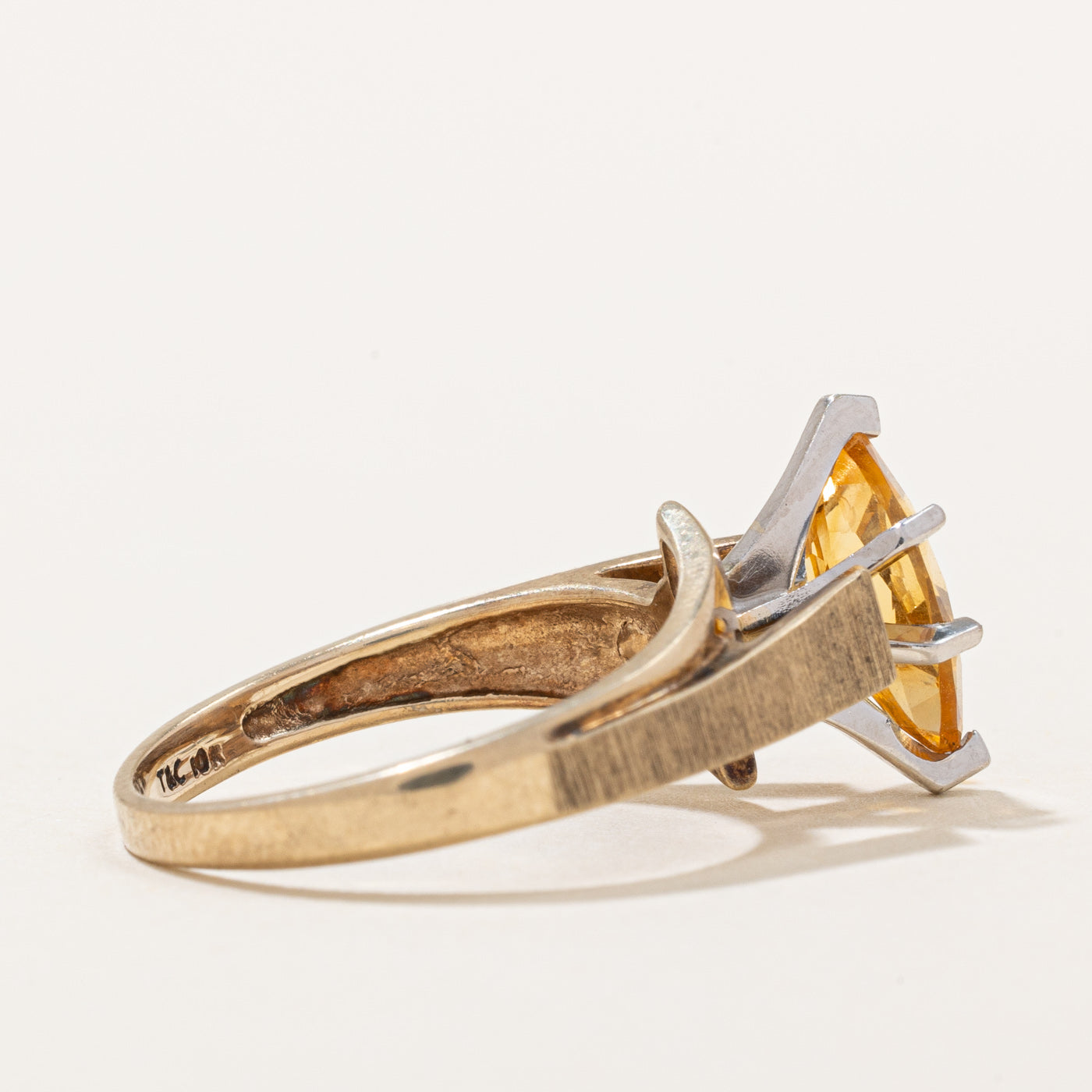 Bague Citrine Sertie Haut | 1,00 ct | Taille 6 | 