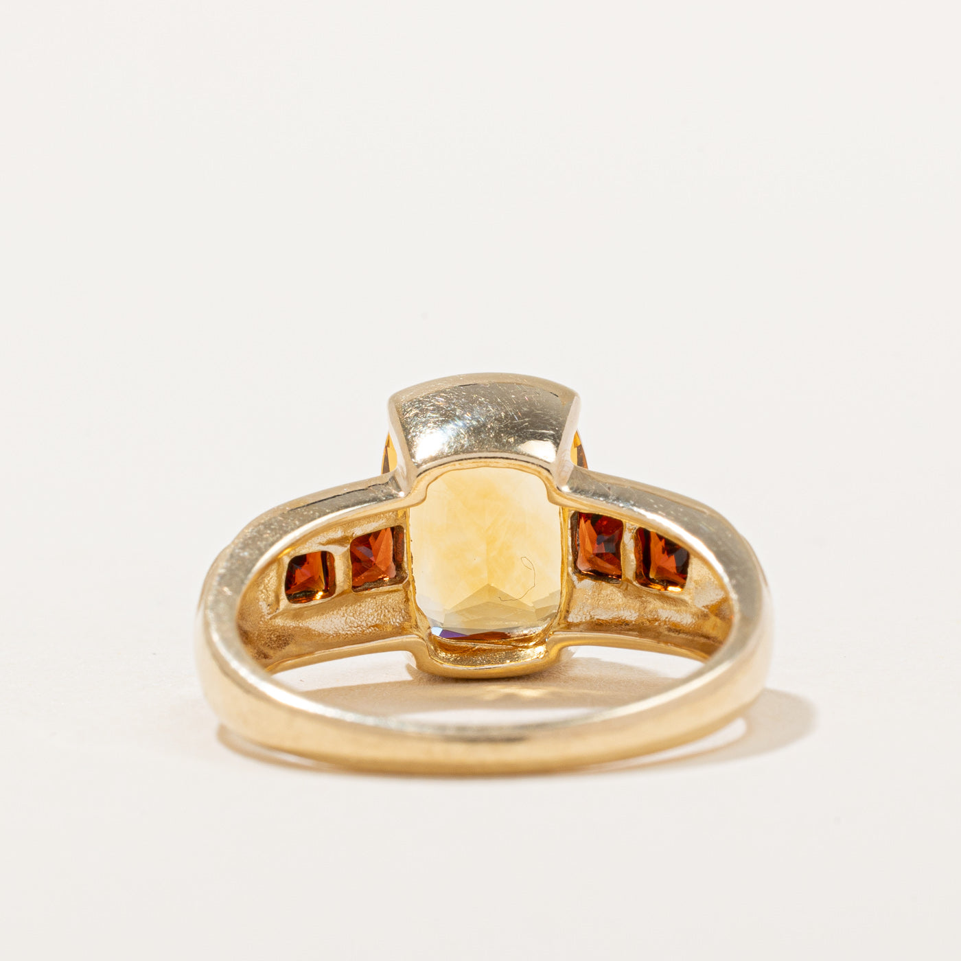 Citrine & Garnet Cocktail Ring | 3.00ct, 0.50ctw | SZ 6.75 |
