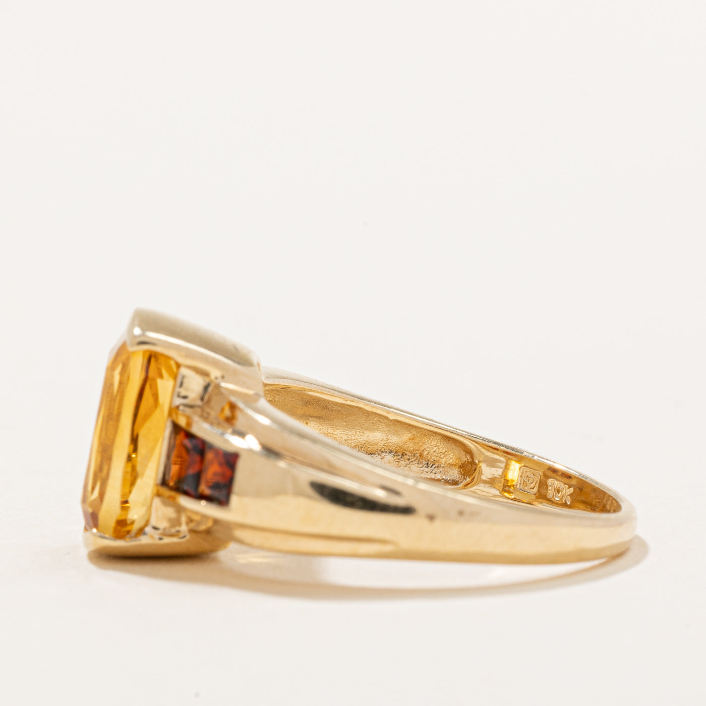 Citrine & Garnet Cocktail Ring | 3.00ct, 0.50ctw | SZ 6.75 |