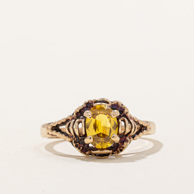 Synthetic Yellow Sapphire Ring | 0.80ct | SZ 6.5 |