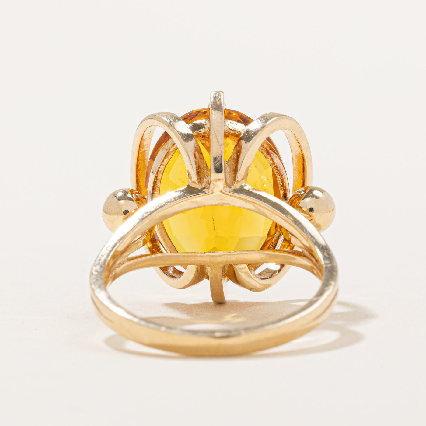 Synthetic Yellow Sapphire Cocktail Ring | 9.00ct | SZ 6.75 |