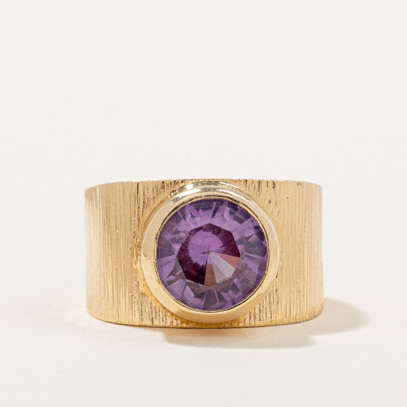 Synthetic Purple Sapphire Cocktail Ring | 4.34ct | SZ 7.5 |