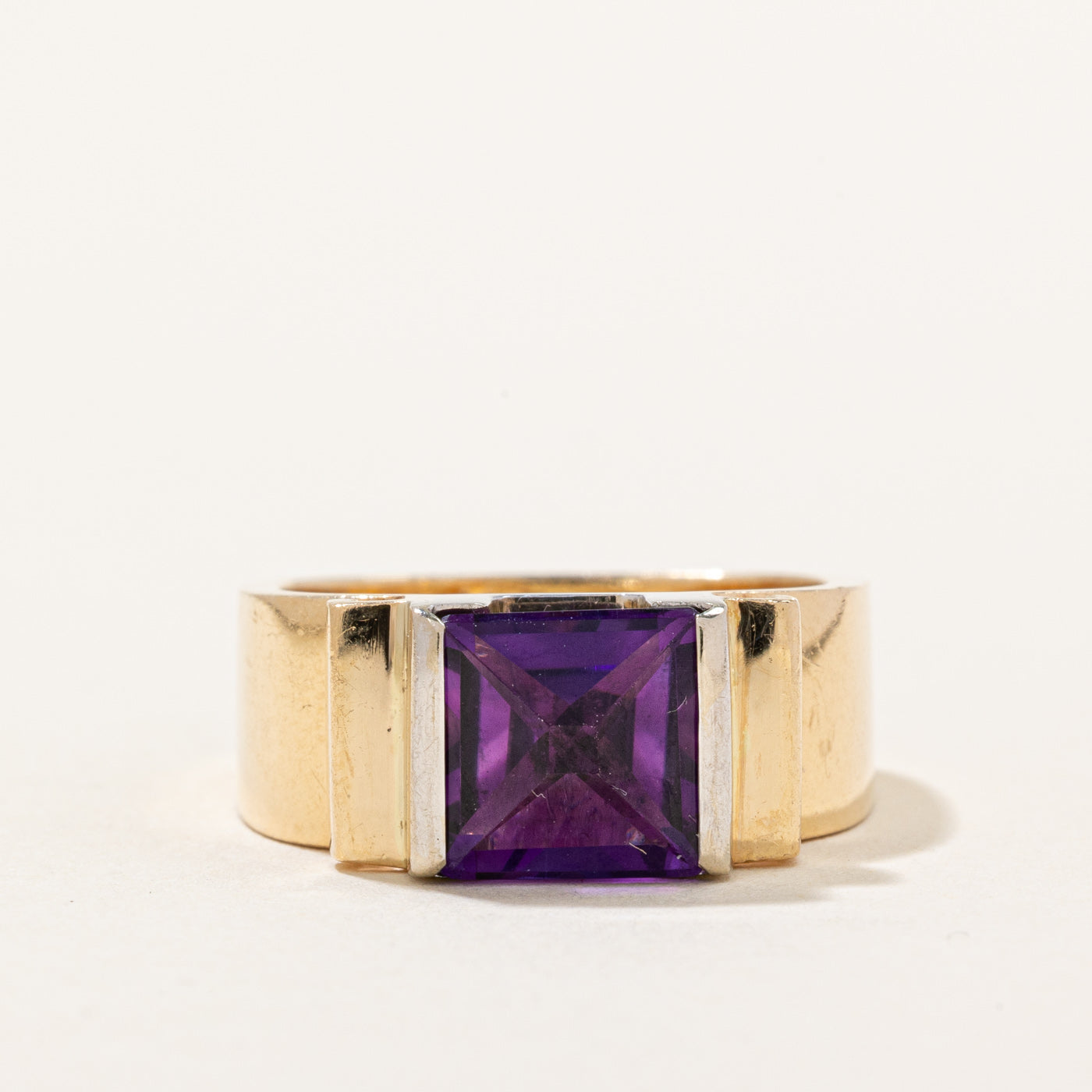 Square Amethyst Cocktail Ring | 2.60ct | SZ 6.5 |