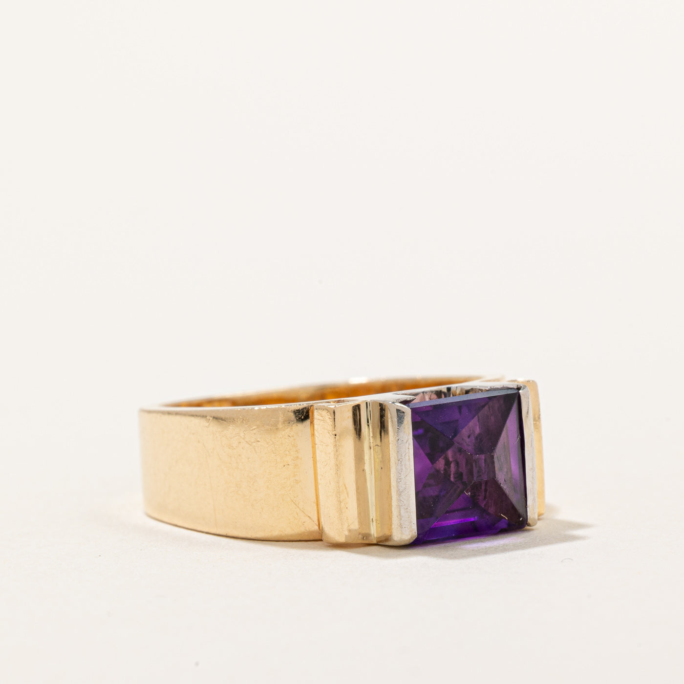 Square Amethyst Cocktail Ring | 2.60ct | SZ 6.5 |