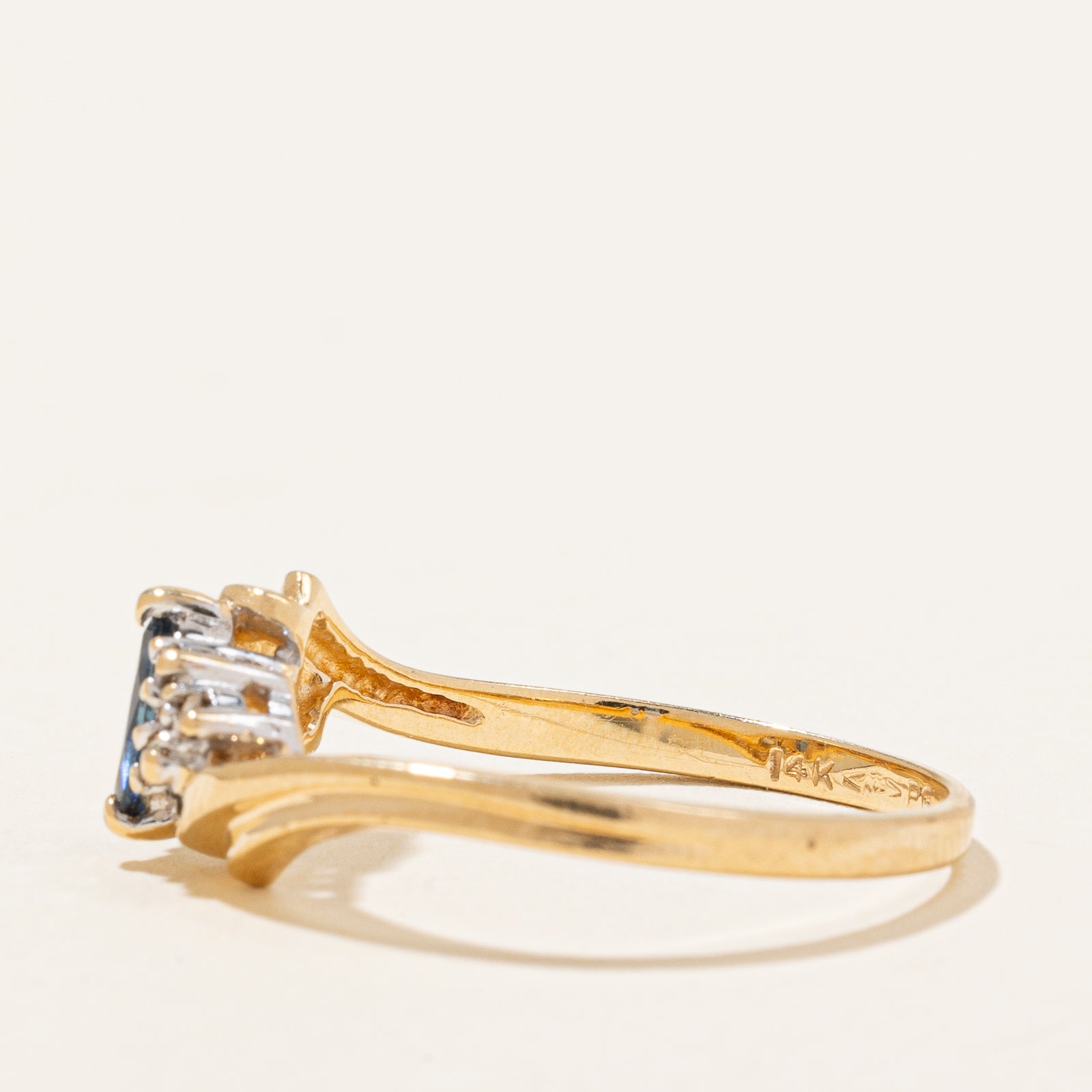 Blue Sapphire & Diamond Ring | 0.12ct, 0.05ctw | SZ 6.75 |