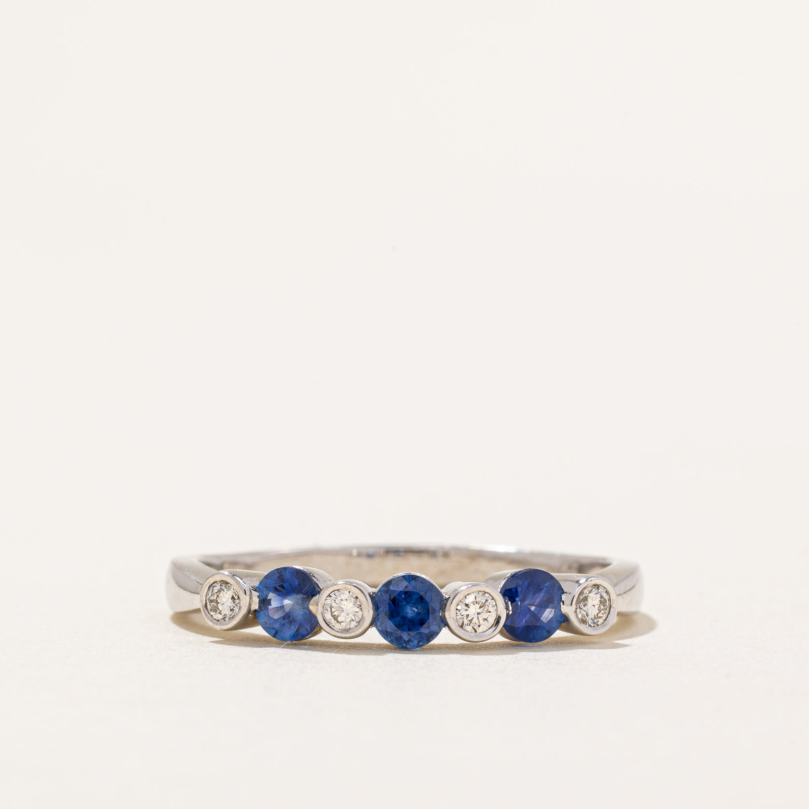 Blue Sapphire & Diamond Ring | 0.42ctw, 0.12ctw | SZ 8.75 |