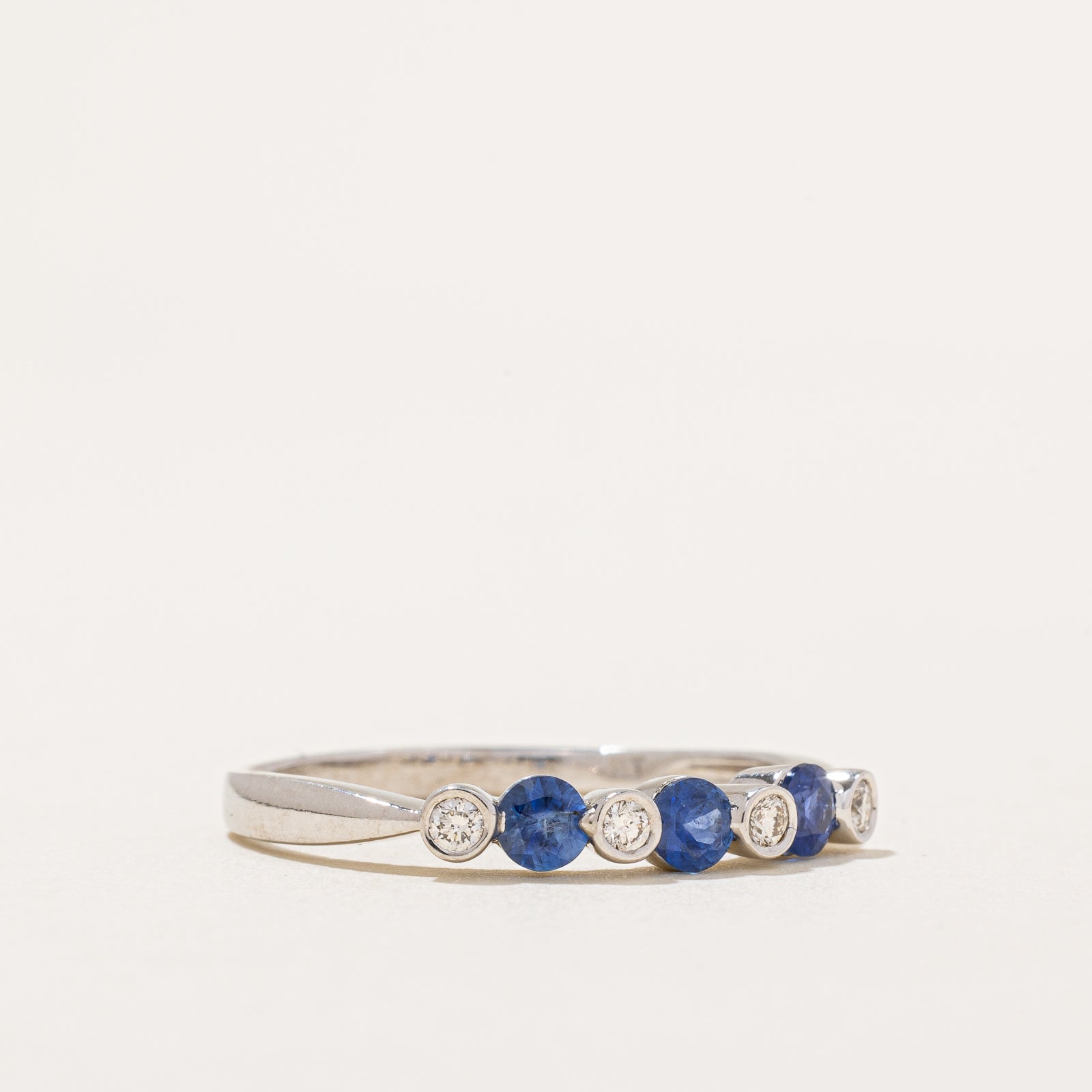 Blue Sapphire & Diamond Ring | 0.42ctw, 0.12ctw | SZ 8.75 |
