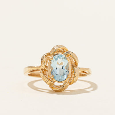 Aquamarine Cocktail Ring | 0.60ct | SZ 6 |