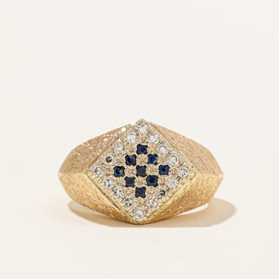 Blue Sapphire & Diamond Cocktail Ring | 0.30ctw, 0.12ctw | SZ 7.25 |