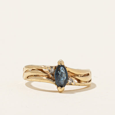 Blue Sapphire & Diamond Ring | 0.22ct, 0.02ctw | SZ 3.25 |
