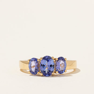 Three Stone Tanzanite Ring | 1.50ctw | SZ 7.5 |