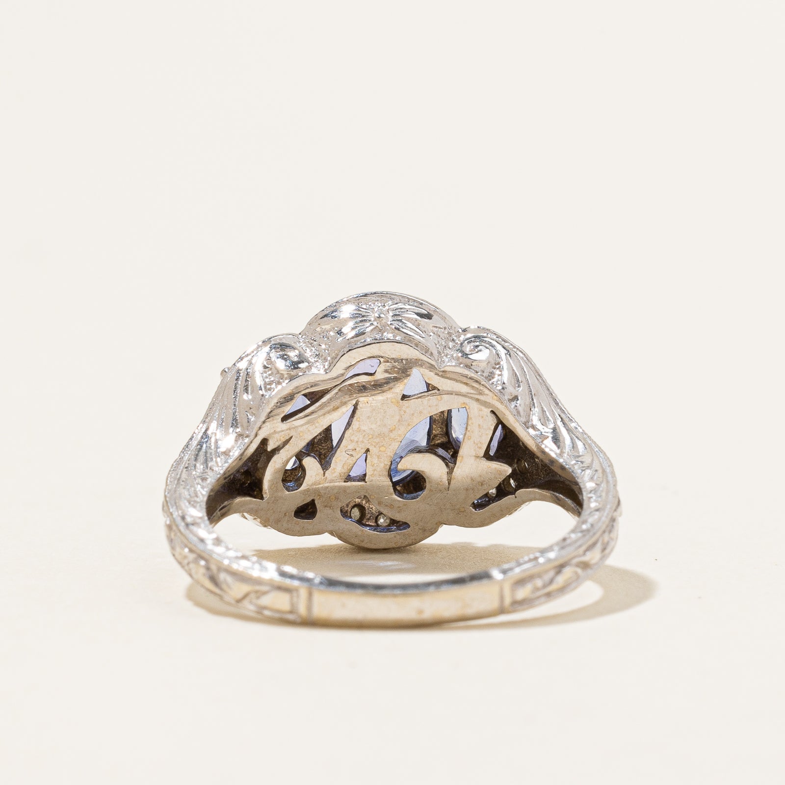 Three Stone Tanzanite & Diamond Ring | 1.50ctw, 0.19ctw | SZ 6 |