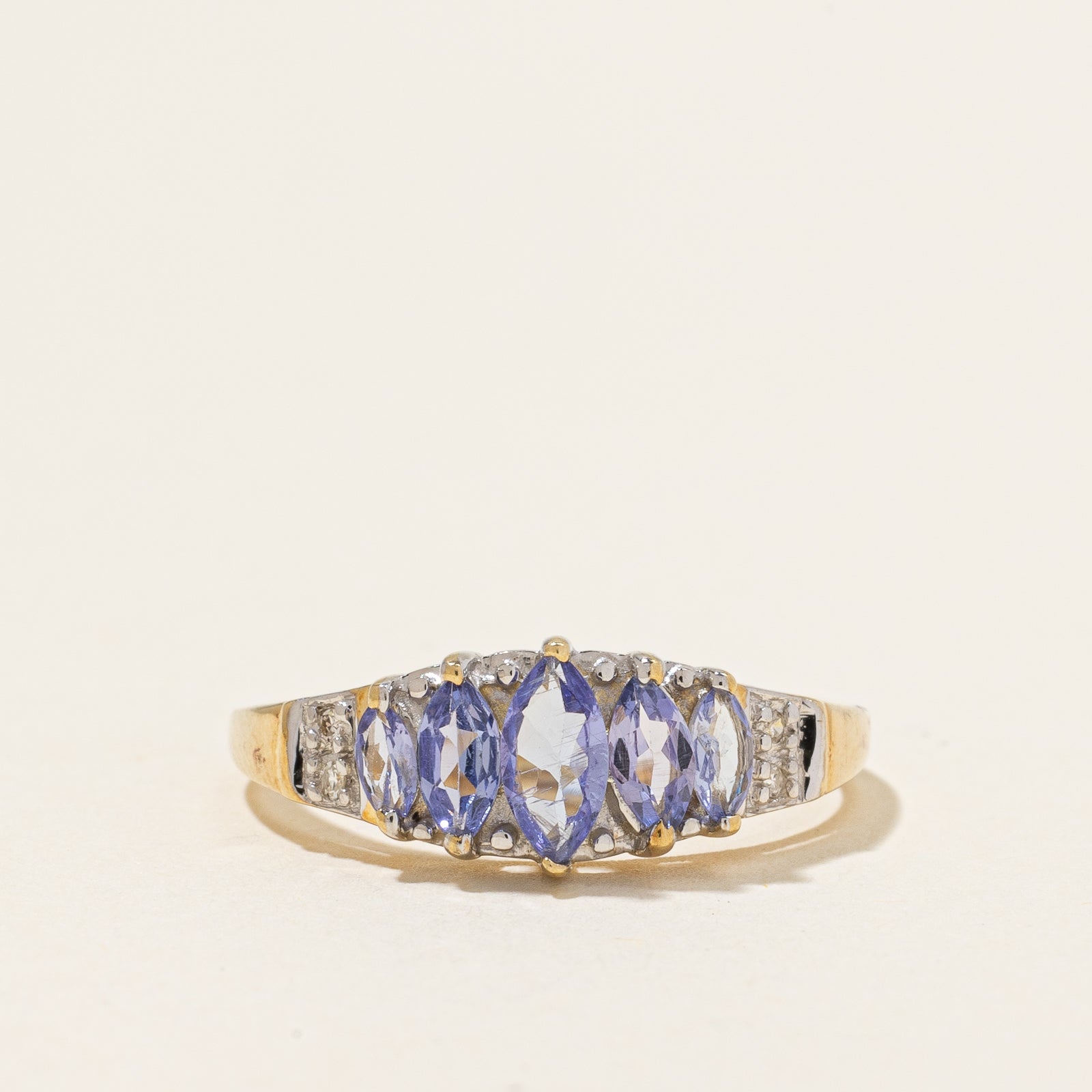 Tanzanite Marquise & Diamond Ring | 0.50ctw, 0.02ctw | SZ 5.75 |