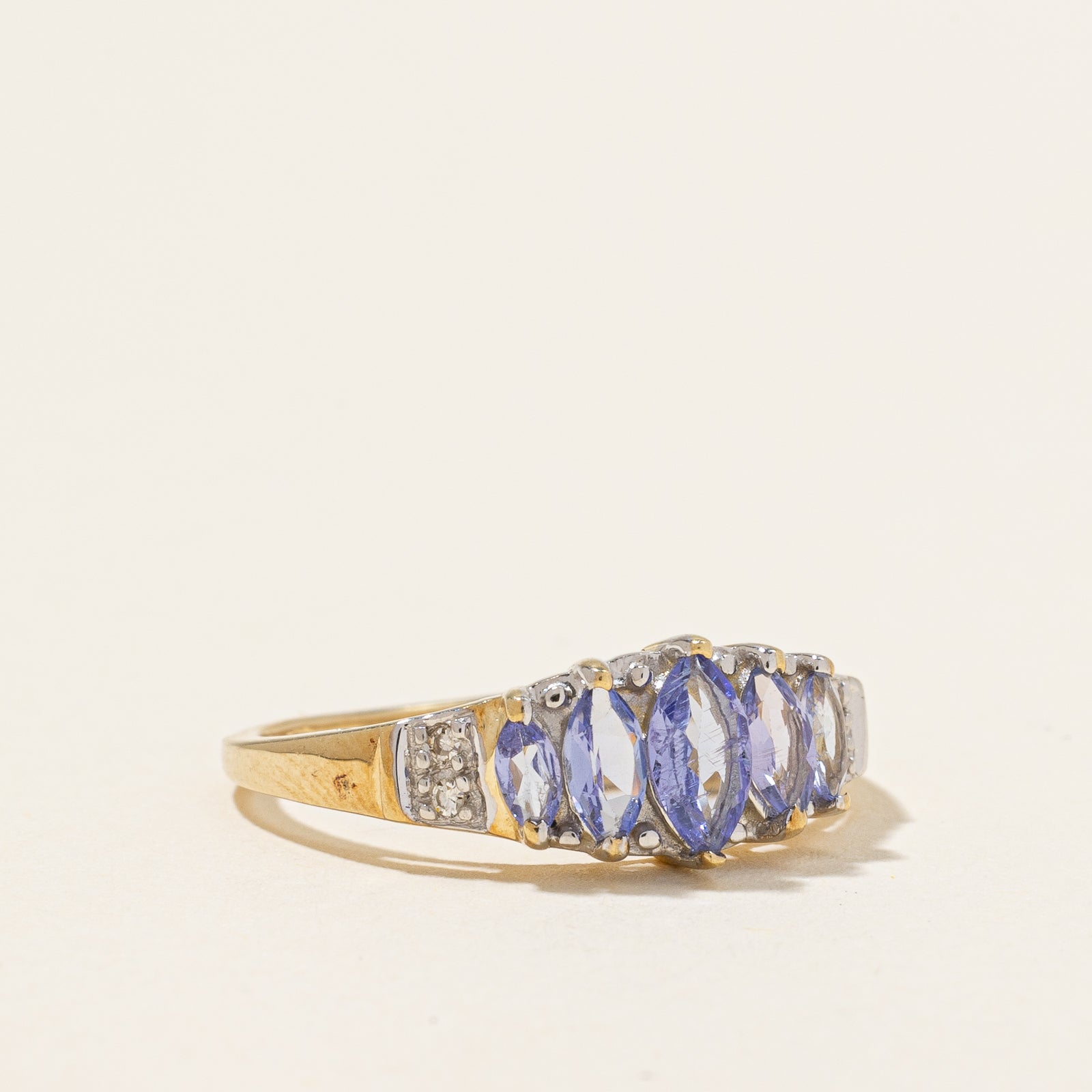 Tanzanite Marquise & Diamond Ring | 0.50ctw, 0.02ctw | SZ 5.75 |