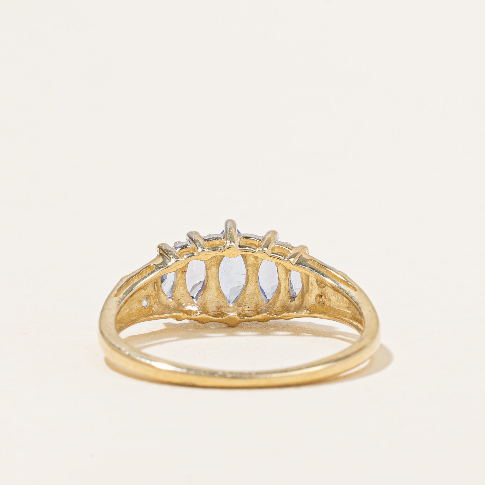 Tanzanite Marquise & Diamond Ring | 0.50ctw, 0.02ctw | SZ 5.75 |