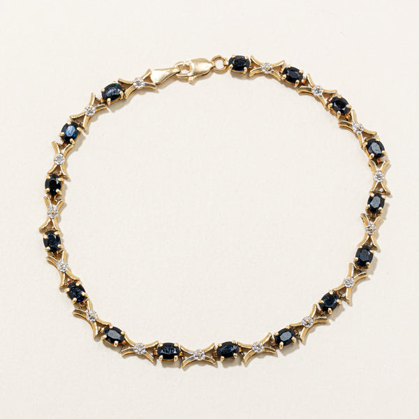 Sapphire & Diamond Bracelet | 2.50ctw, 0.04ctw | 7.5