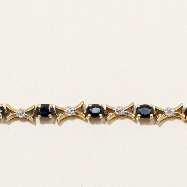 Sapphire & Diamond Bracelet | 2.50ctw, 0.04ctw | 7.5