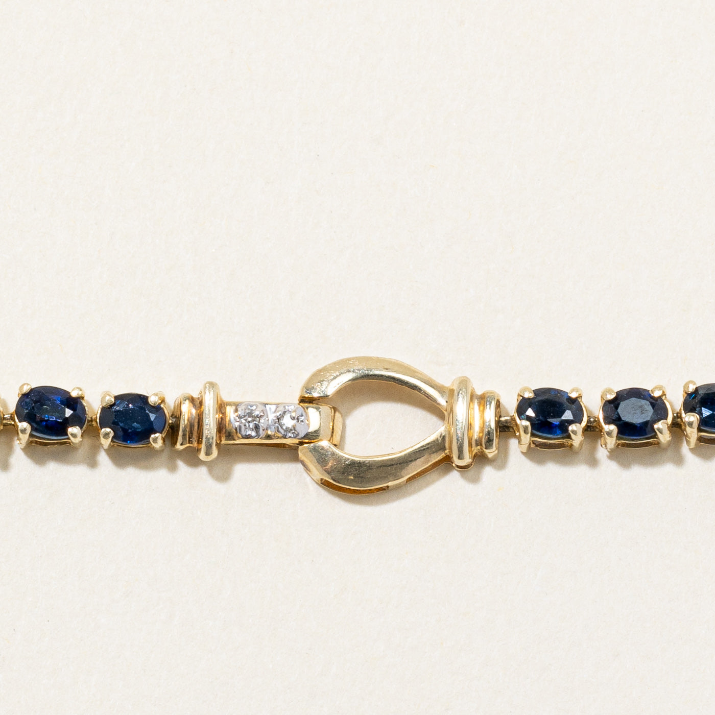 Bracelet saphir et diamants | 5,28 ct, 0,06 ct | 17,8 cm | 