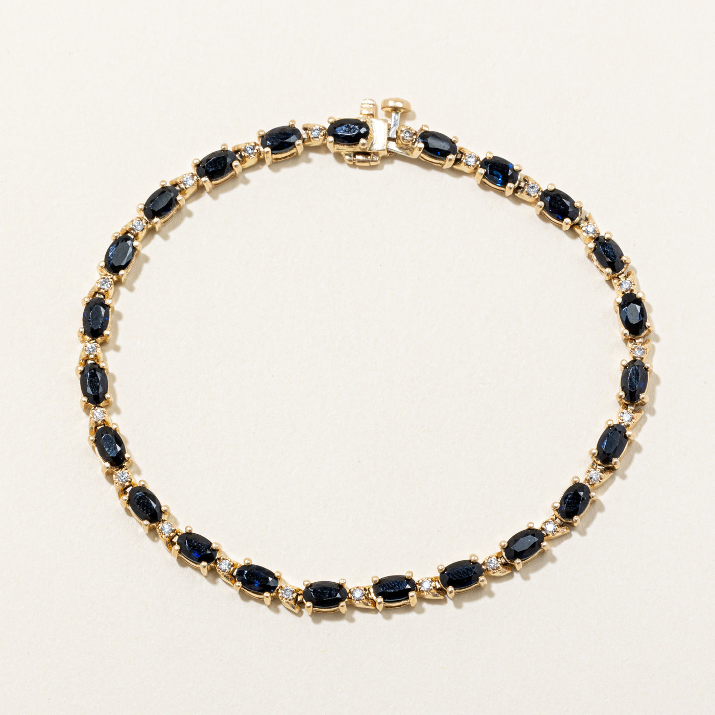 Sapphire & Diamond Bracelet | 5.60ctw, 0.20ctw | 7.25