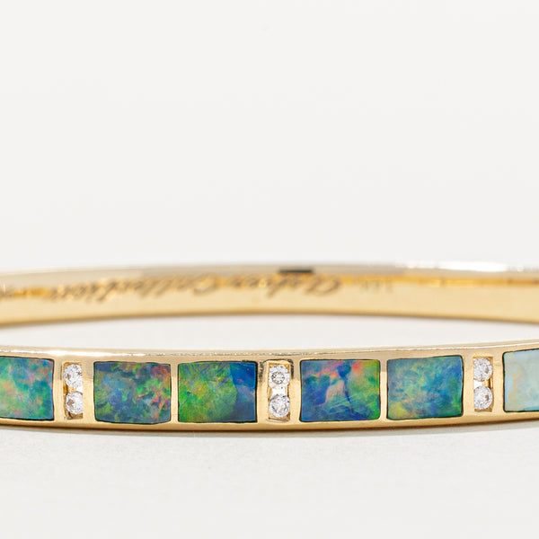 'Asher Collection' Opal & Diamond Bracelet | 0.80ctw, 0.10ctw | 6.5