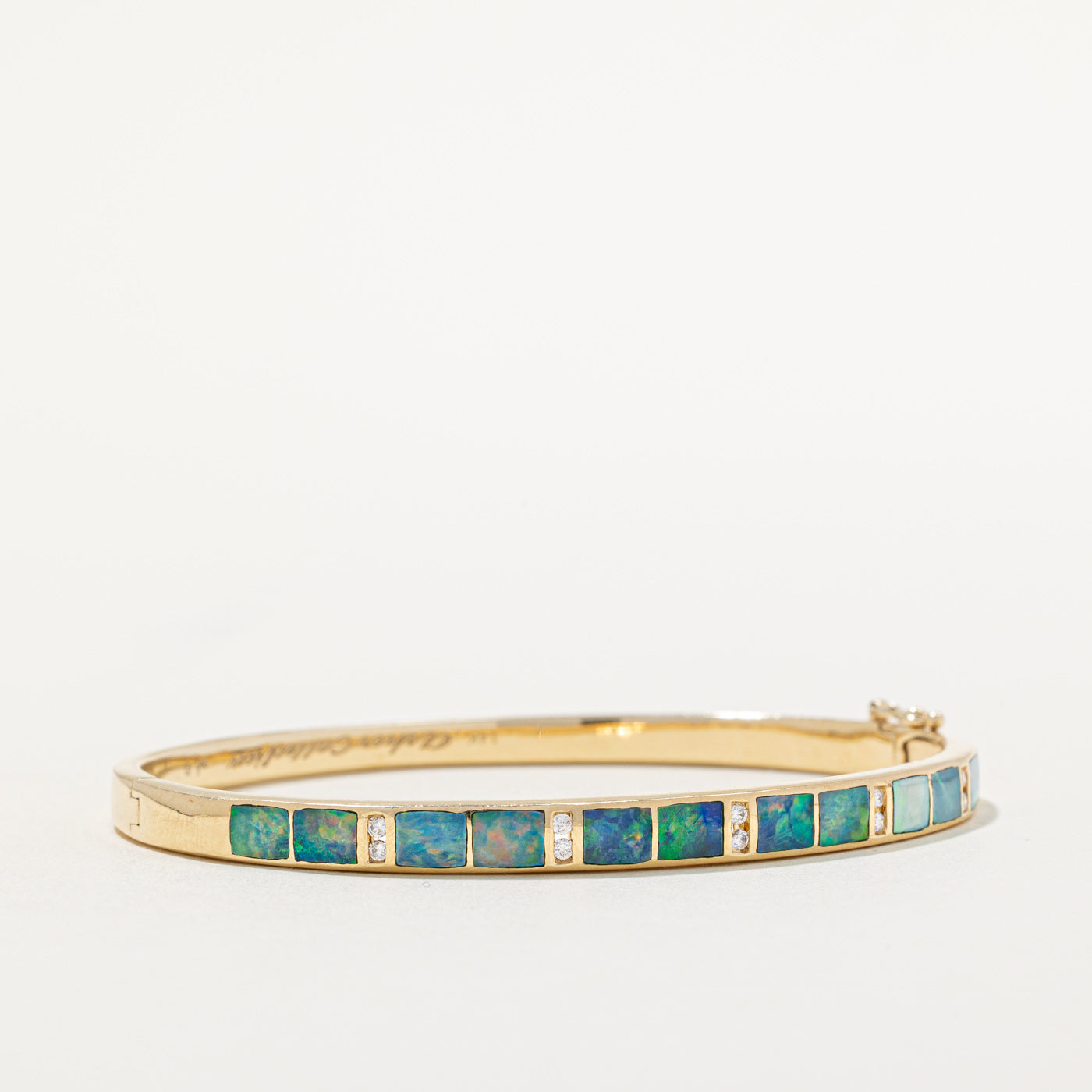 'Asher Collection' Opal & Diamond Bracelet | 0.80ctw, 0.10ctw | 6.5