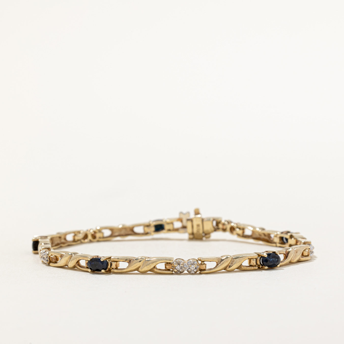 Sapphire & Diamond Bracelet | 1.20ctw, 0.08ctw | 7.25" |
