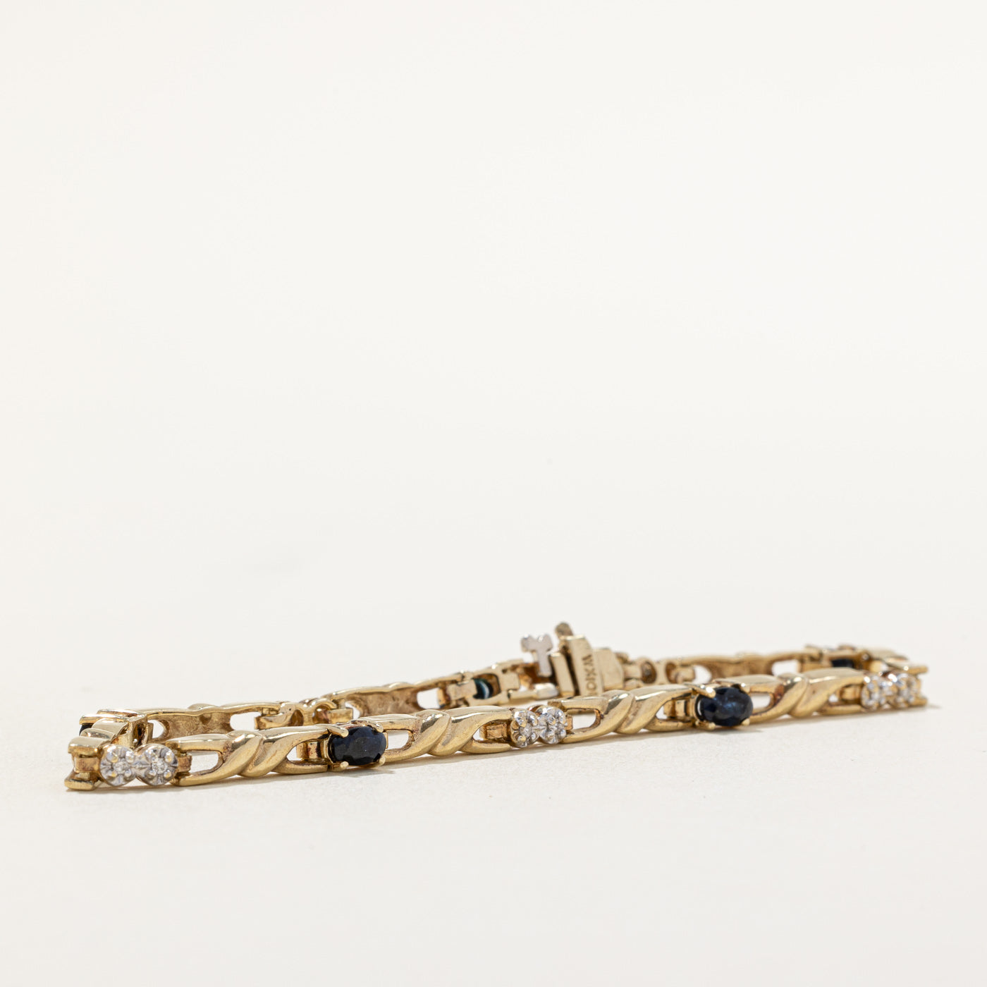 Sapphire & Diamond Bracelet | 1.20ctw, 0.08ctw | 7.25" |