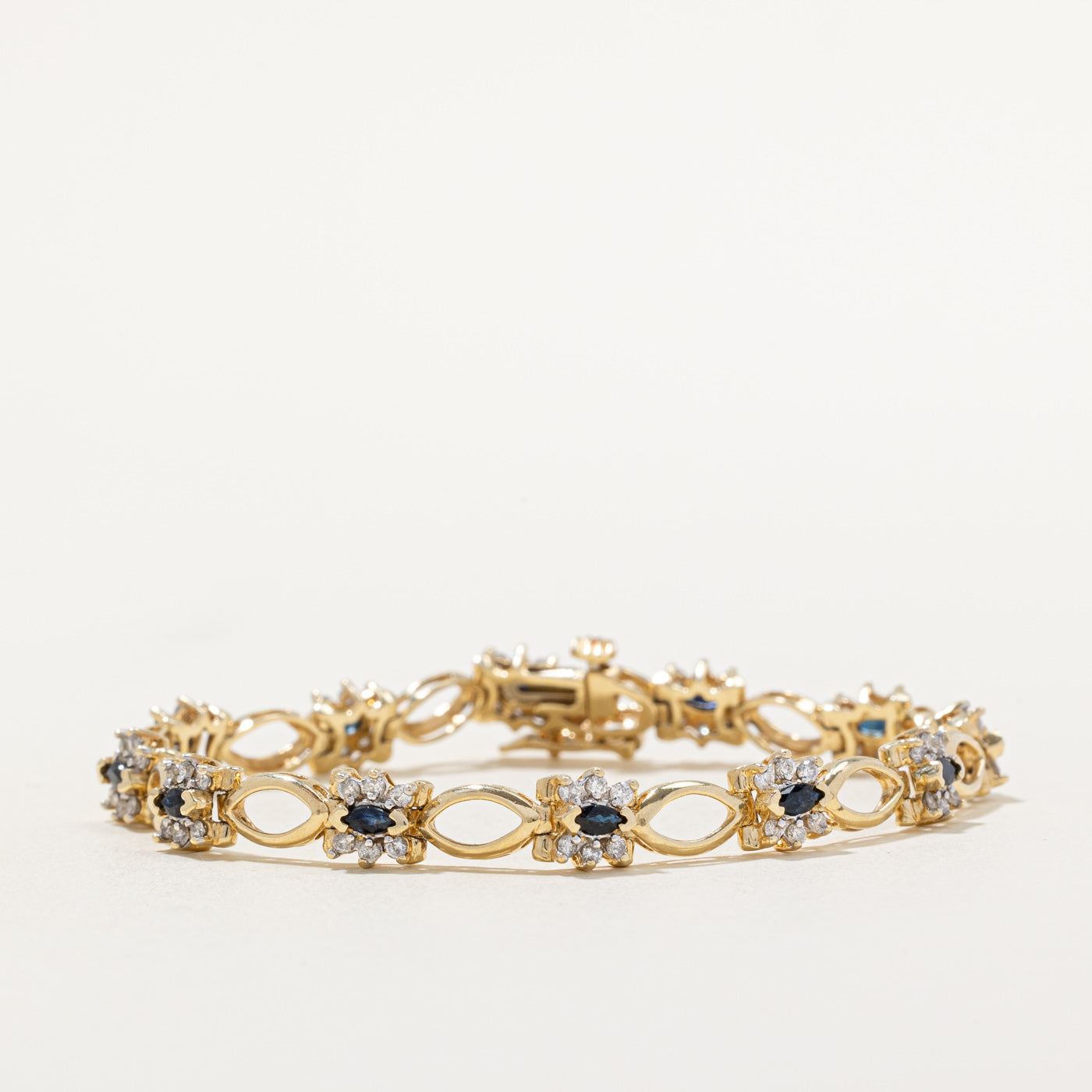 Diamond & Sapphire Bracelet | 0.80ctw, 0.75ctw | 7