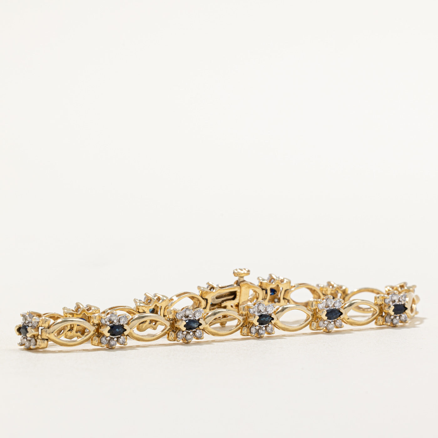 Diamond & Sapphire Bracelet | 0.80ctw, 0.75ctw | 7