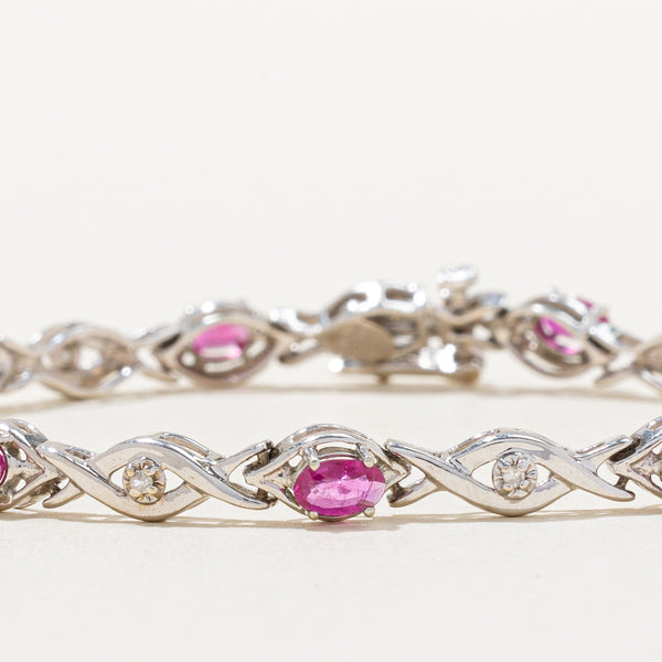 Ruby & Diamond Bracelet | 1.80ctw, 0.045ctw | 7