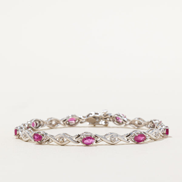 Ruby & Diamond Bracelet | 1.80ctw, 0.045ctw | 7