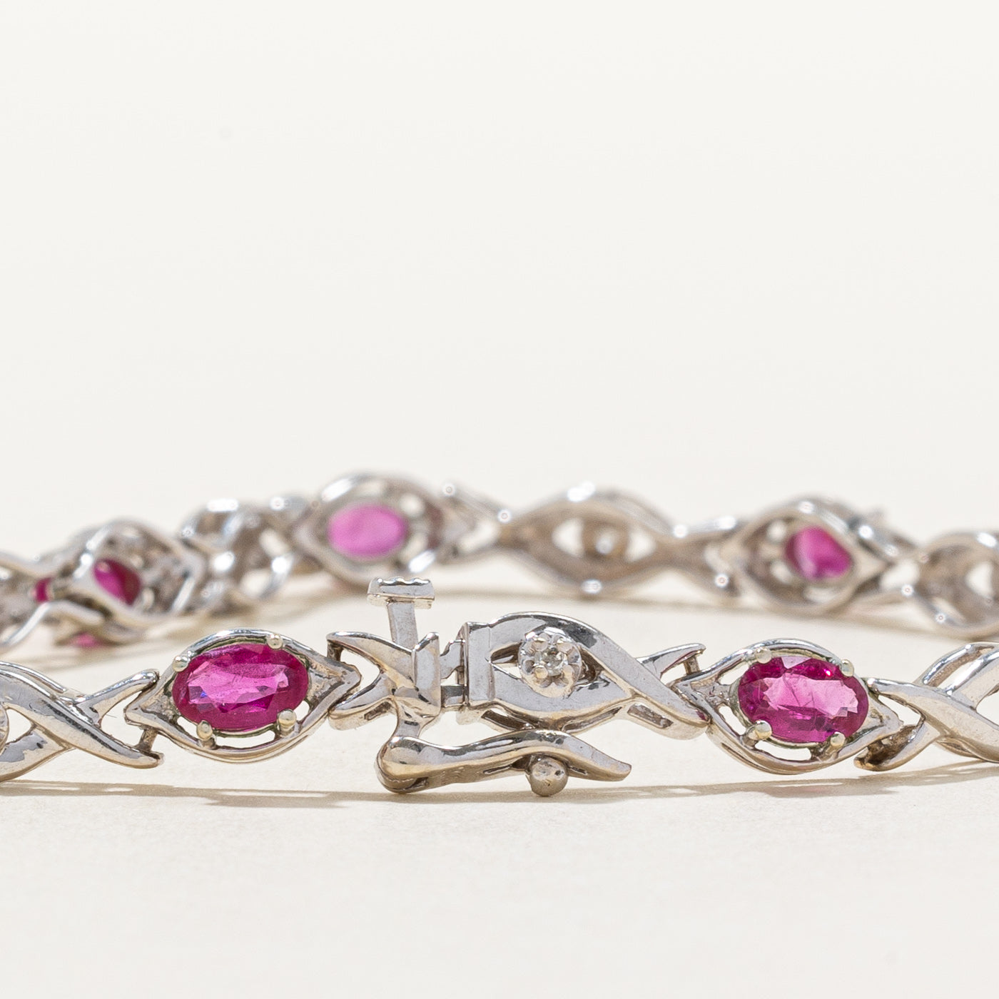 Ruby & Diamond Bracelet | 1.80ctw, 0.045ctw | 7