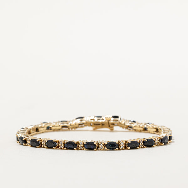 Sapphire & Diamond Bracelet | 4.80ctw, 0.24ctw | 7