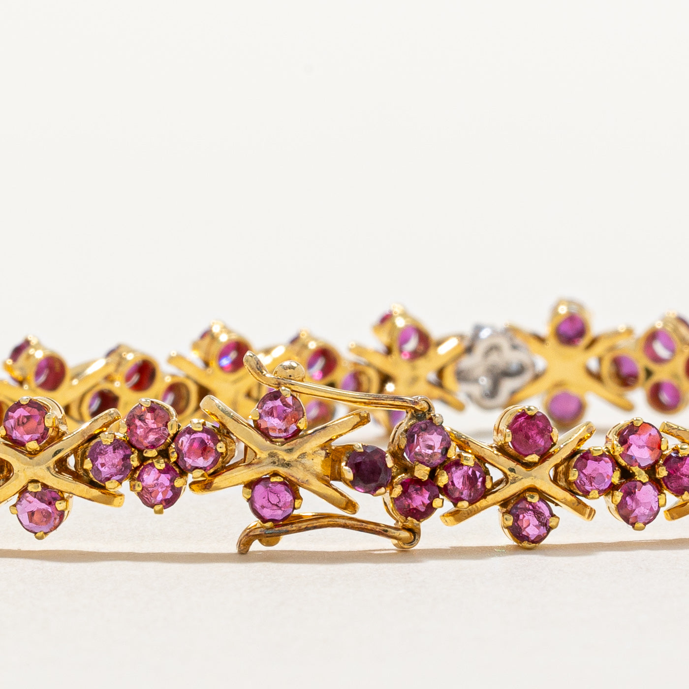 Ruby & Diamond Bracelet | 2.00ctw, 0.12ctw | 6.75