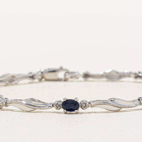 Sapphire & Diamond Bracelet | 1.00ctw, 0.01ctw | 7