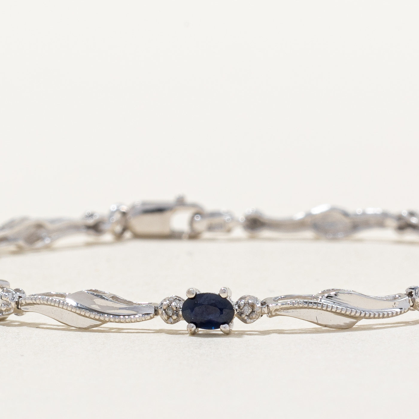 Sapphire & Diamond Bracelet | 1.00ctw, 0.01ctw | 7" |