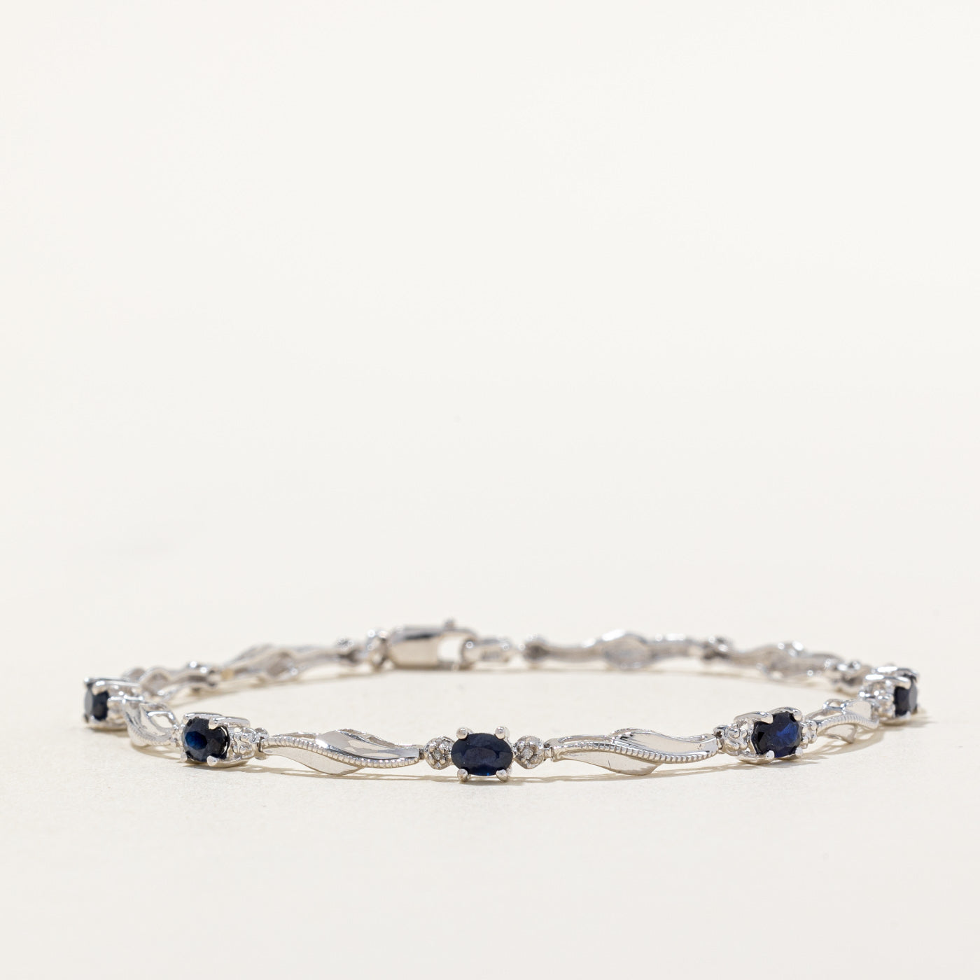 Sapphire & Diamond Bracelet | 1.00ctw, 0.01ctw | 7" |