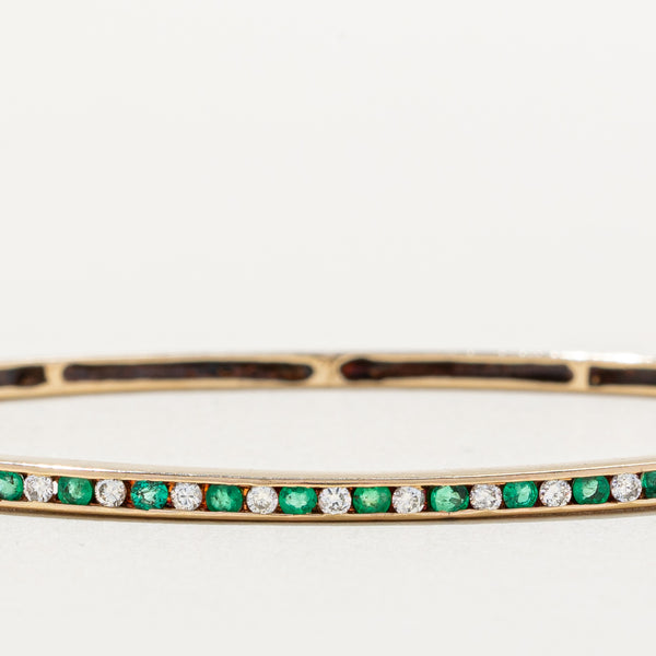 Emerald & Diamond Bracelet | 0.22ctw, 0.18ctw | 7