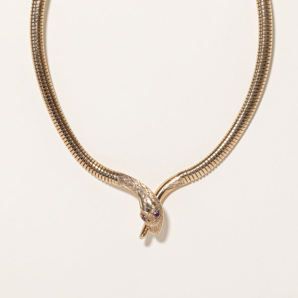 'Birks' Ruby Snake Necklace | 0.05ctw | 15