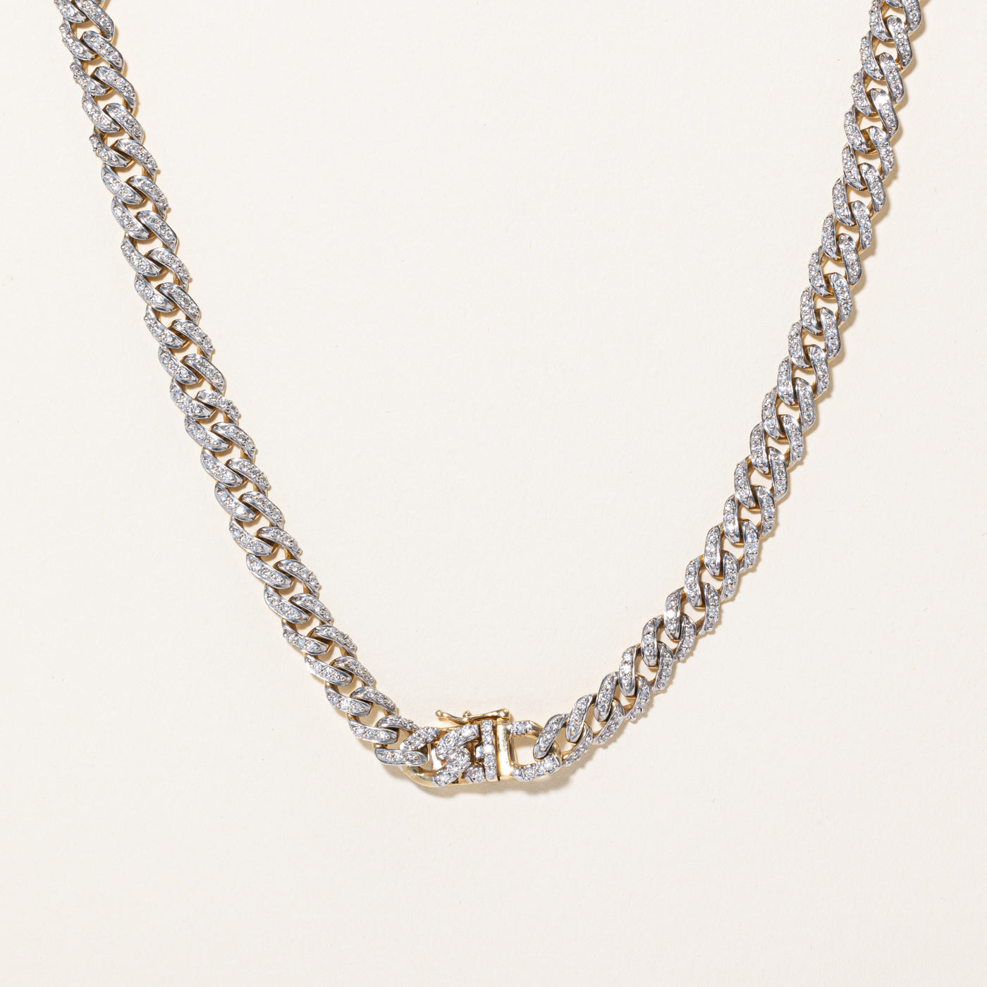 Pave Set Diamond Curb Link Necklace | 5.20ctw | 23" |