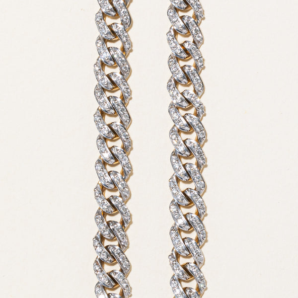 Pave Set Diamond Curb Link Necklace | 5.20ctw | 23