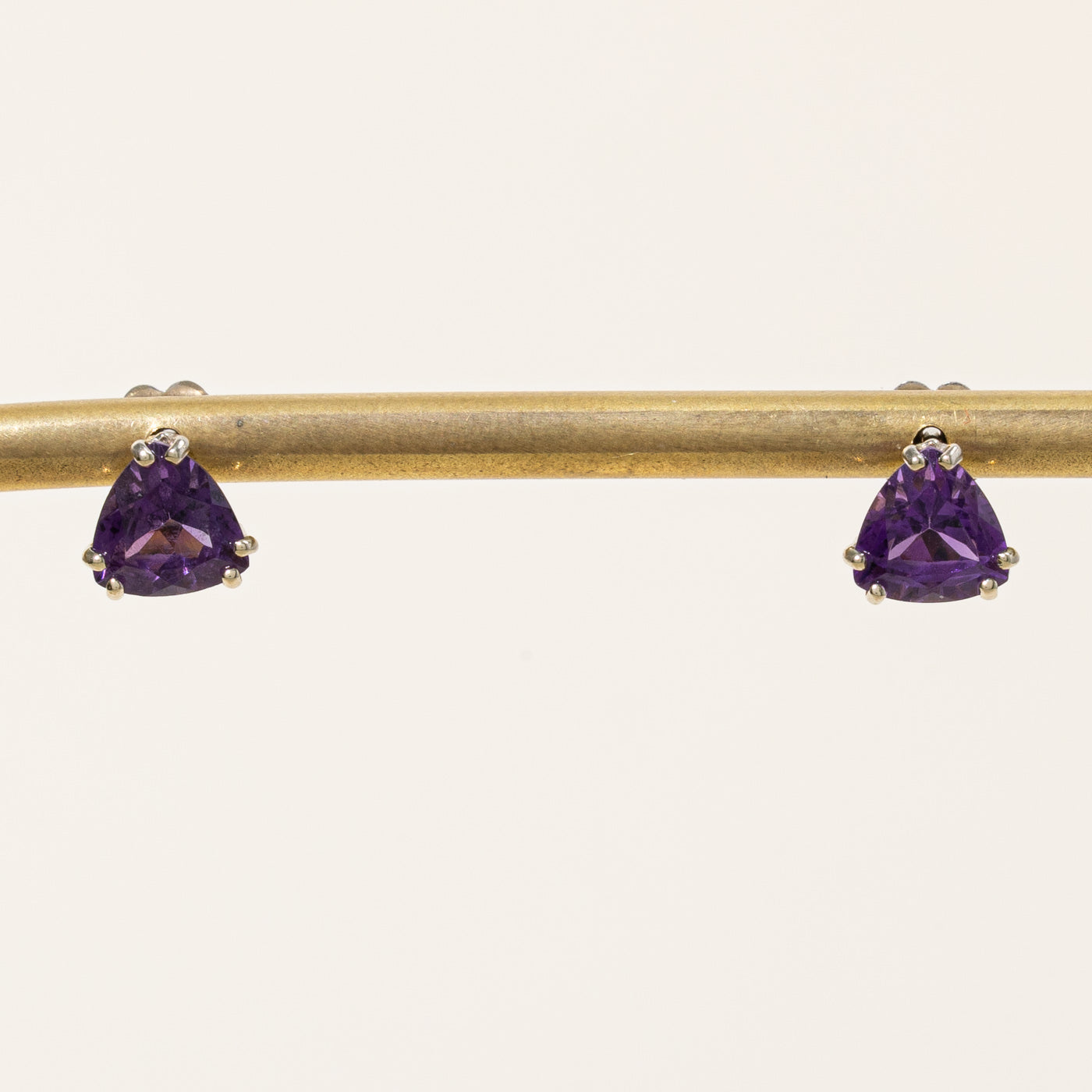 Triangle Amethyst Earrings | 1.90ctw |