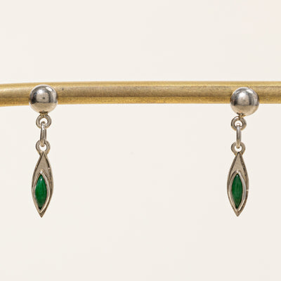 Jadeite Drop Earrings | 0.16ctw |