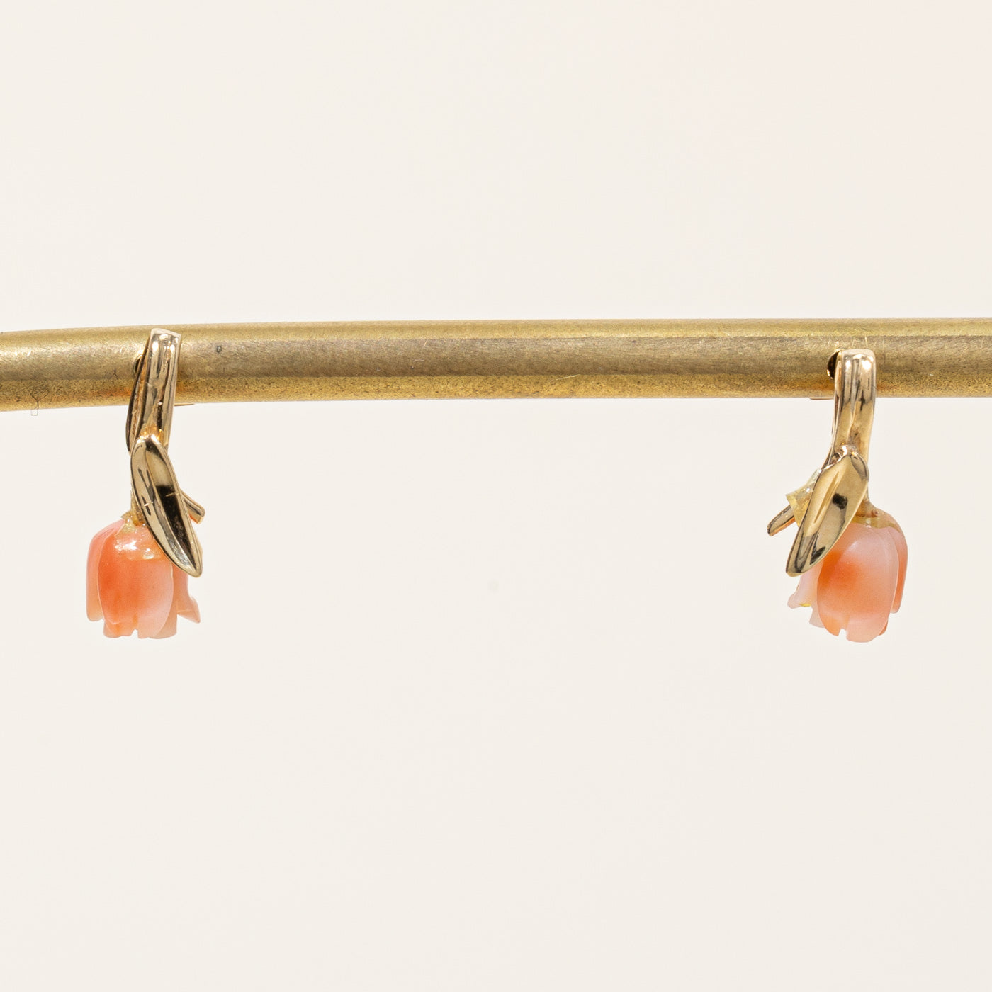 Carved Coral Tulip Earrings | 1.60ctw |