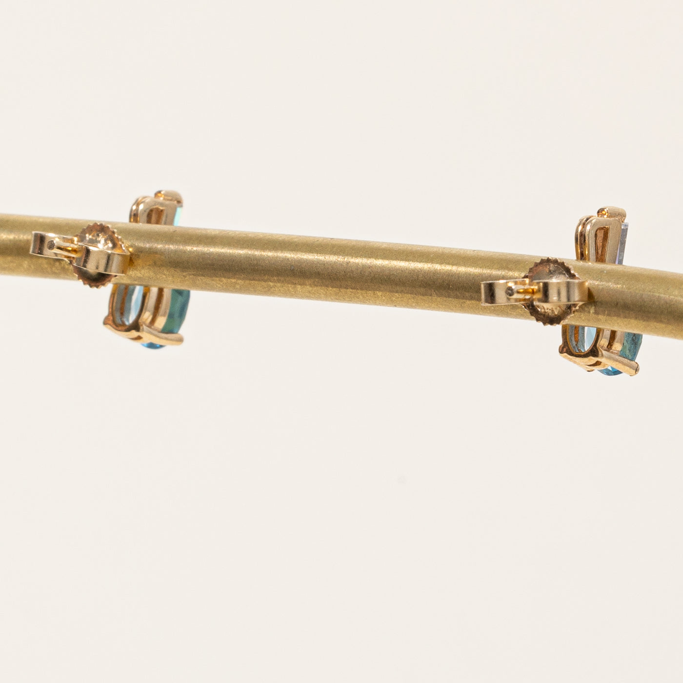 Blue Topaz & Diamond Earrings | 1.00ctw, 0.05ctw |