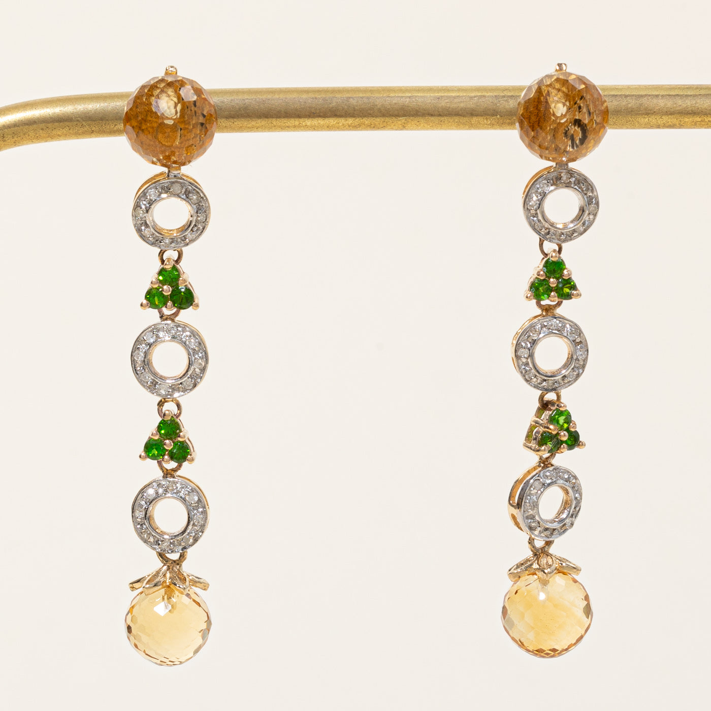 Multi Gemstones Drop Earrings | 12.44ctw |